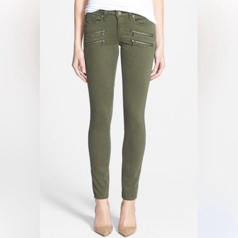 PAIGE Olive Green Denim Pants